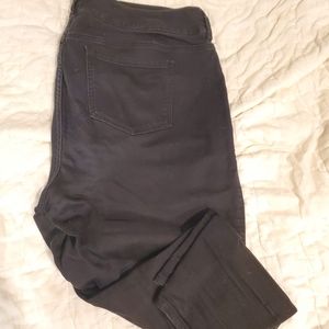 Black denim high waisted skinny jeans 22